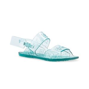 OFF-WHITE Zip Tie Jelly Sandal in Light Blue